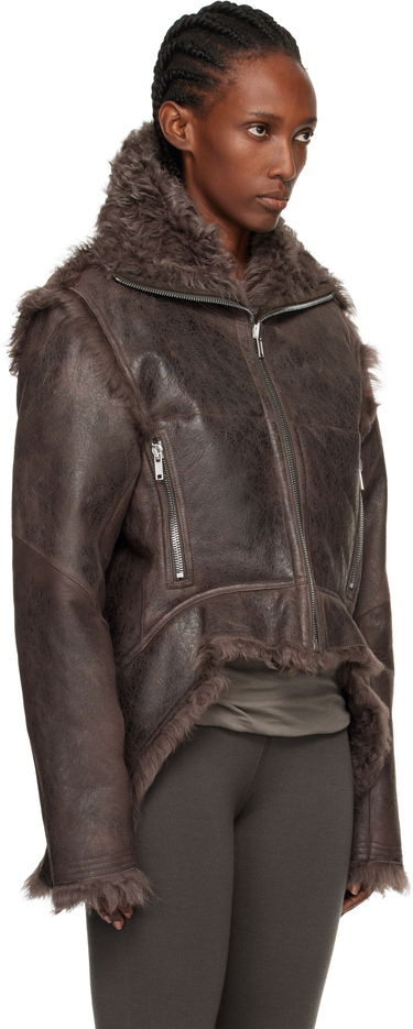 Takki Rick Owens Concordians Exploder Reversible Shearling Jacket Ruskea | RP02E4722 LSHTR, 1