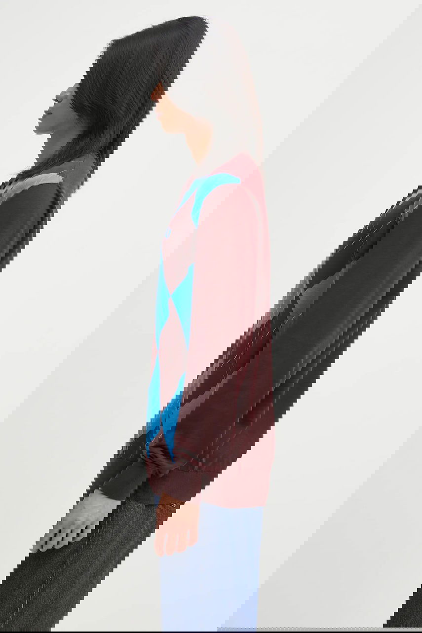 Poolopaita Fred Perry Fred Perry Argyle Knitted Long Sleeve Polo Ruskea | K1318, 1