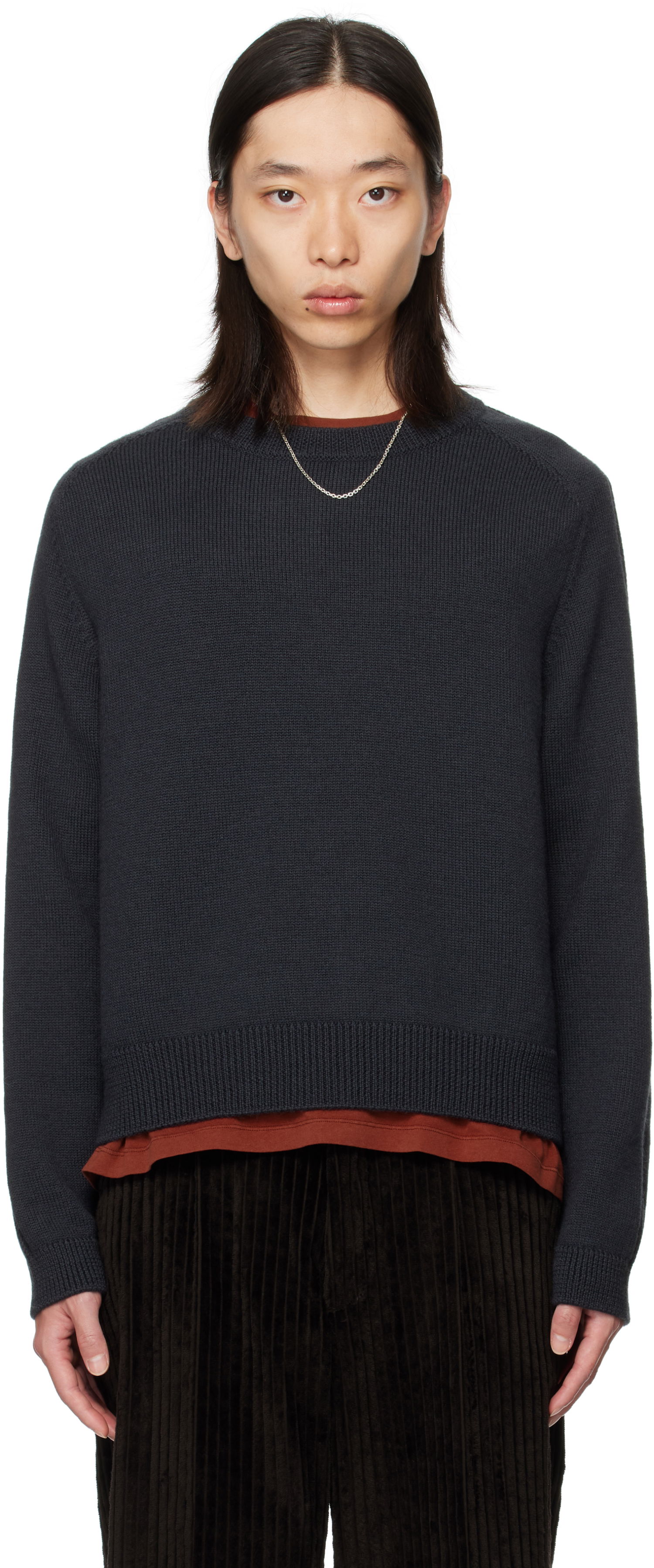 Villapaita OUR LEGACY OUR LEGACY True Roundneck Sweater Tummansininen | M4253TO, 0