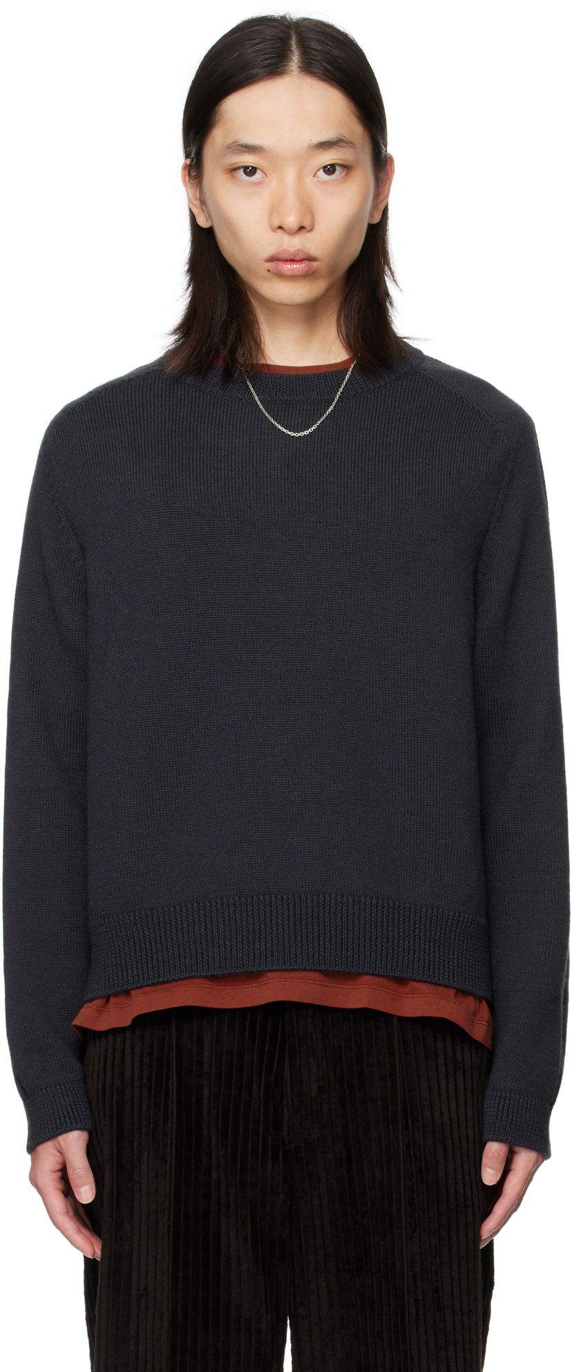 Villapaita OUR LEGACY OUR LEGACY True Roundneck Sweater Tummansininen | M4253TO