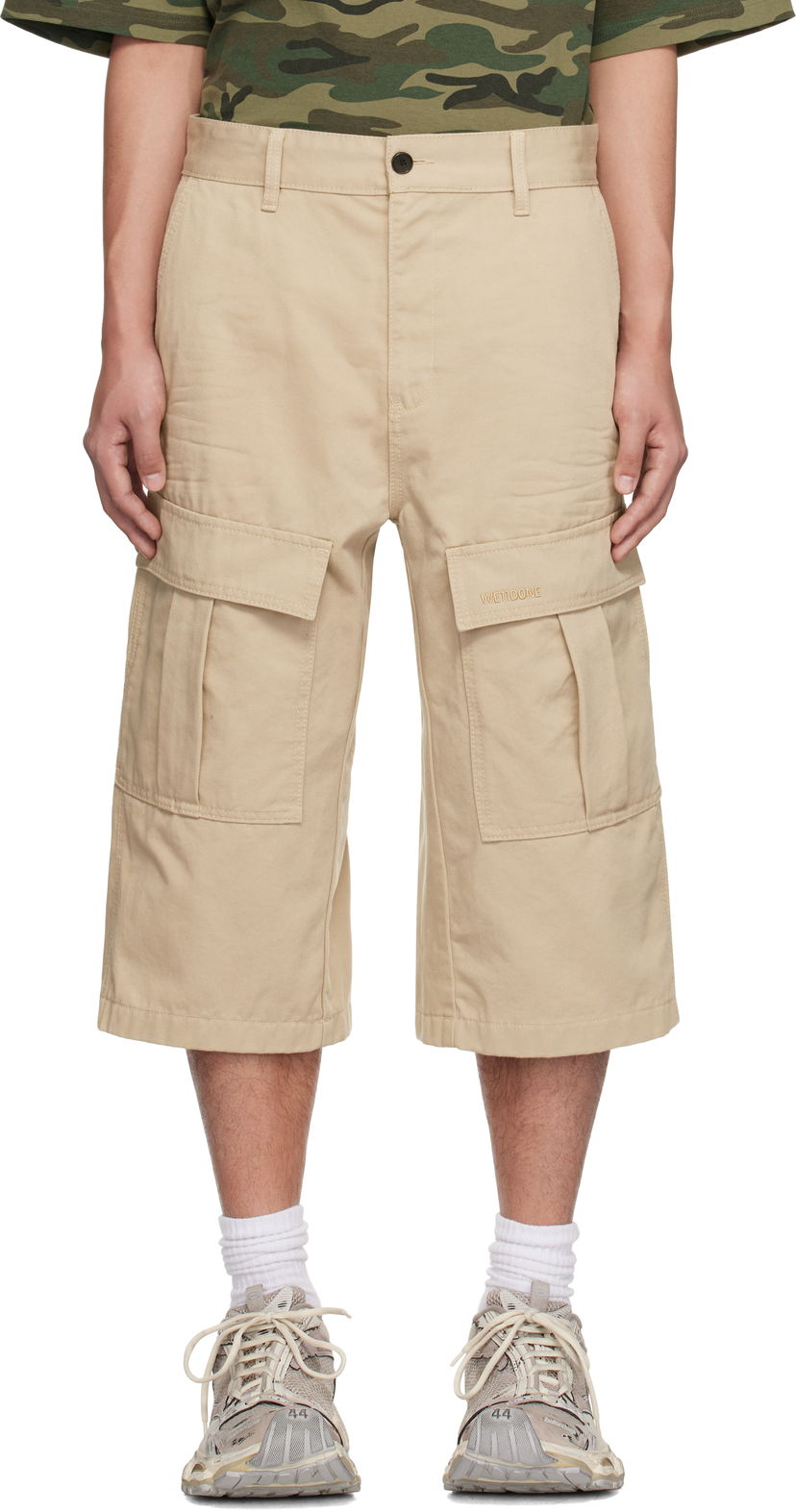 Shortsit We11done We11done Cargo Chino Shorts Beige | WD-PT0-25-226-M-BG