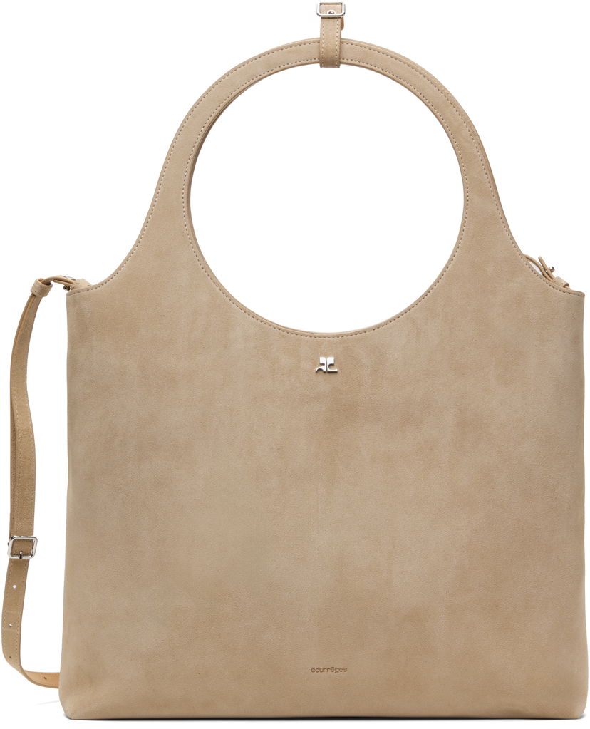 Käsilaukku Courrèges Courrèges Holy Day Suede Tote Beige | 125GSA161CR0024