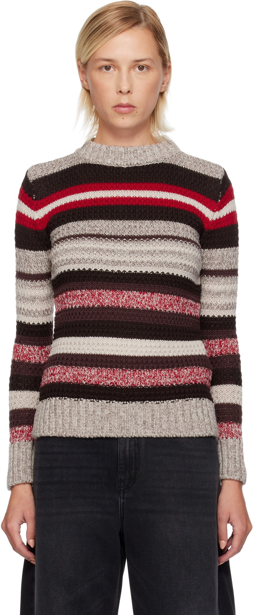 Villapaita Max Mara Ilde Striped Knit Crewneck Sweater Monivärinen | 2525366232600
