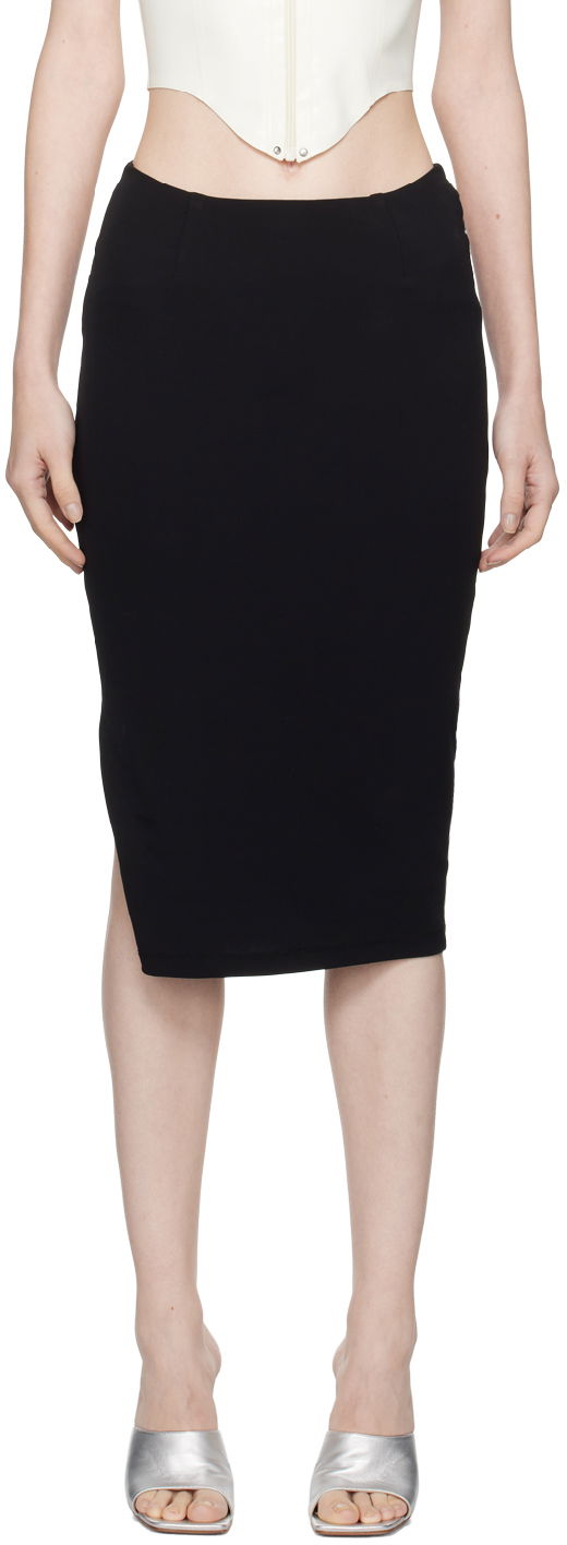 Hame Miaou Miaou Verona Midi Skirt Musta | 4027VC2BLK