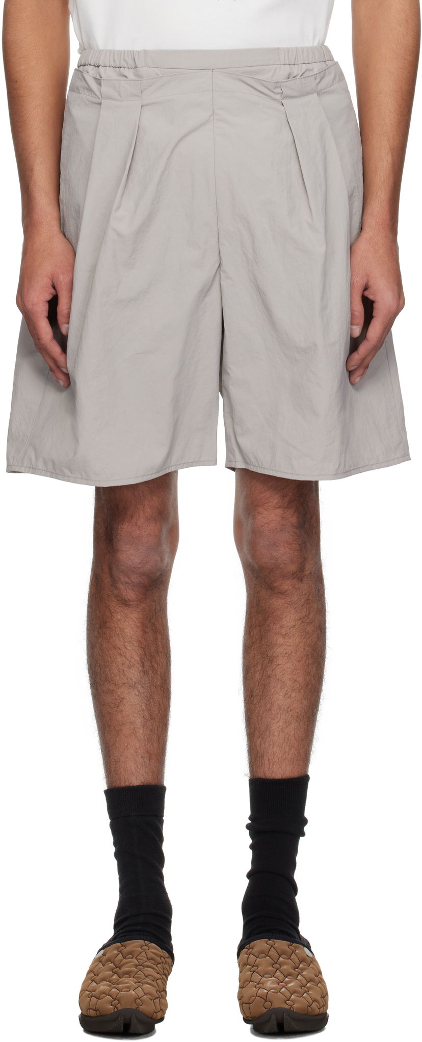 Shortsit ADER ERROR ADER error 0202 Pleated Shorts Harmaa | BO01SSBT0202GR