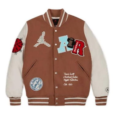 Bomber-takki Jordan Travis Scott Varsity Jacket Ruskea | DO4104-256, 0