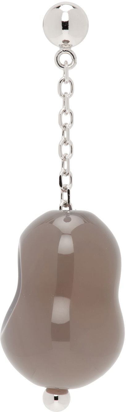 Korvakorut LEMAIRE LEMAIRE Carved Stone Single Earring Harmaa | JW0066 LO0047