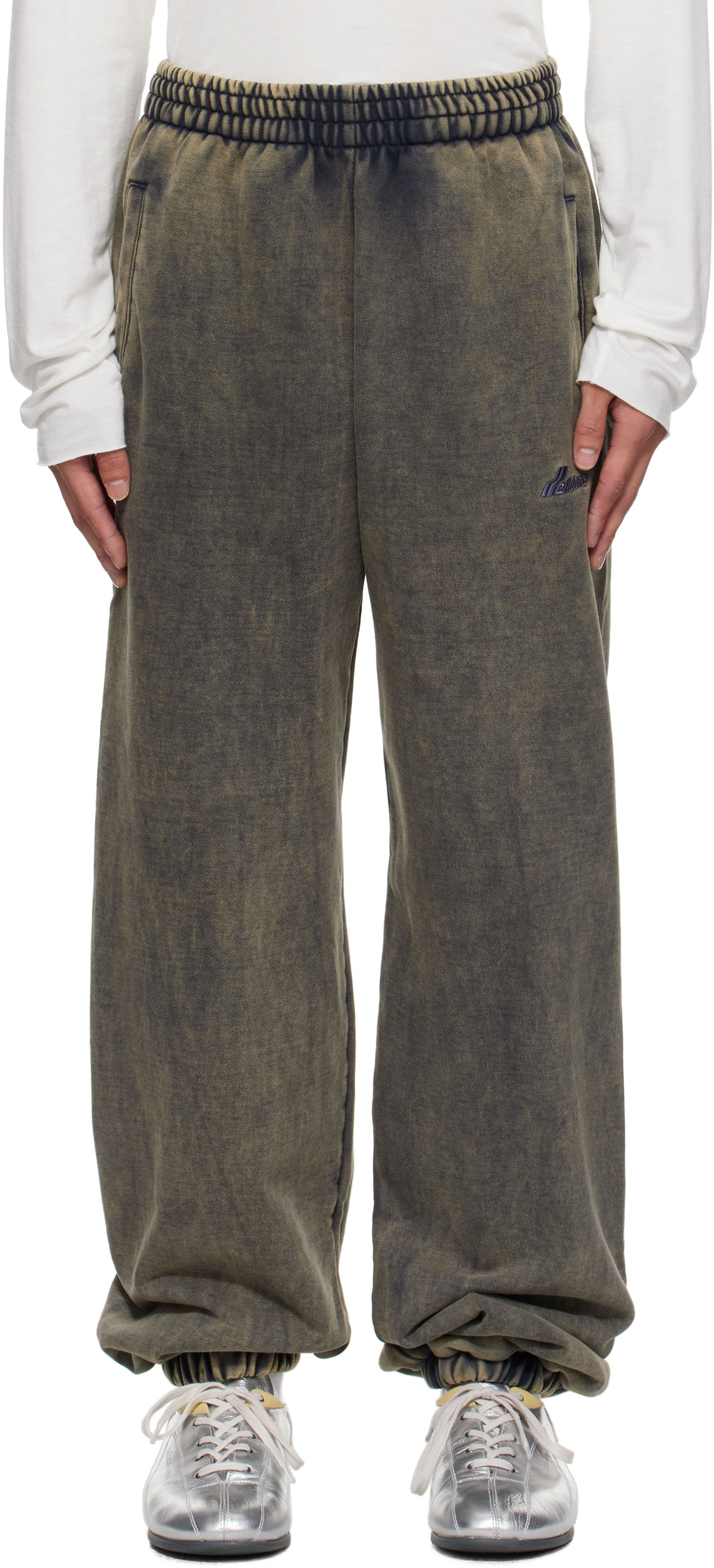 Verryttelyhousut We11done We11done Teddy ID Jogger Sweatpants Vihreä | WD-TA2-25-708-U-CH, 0