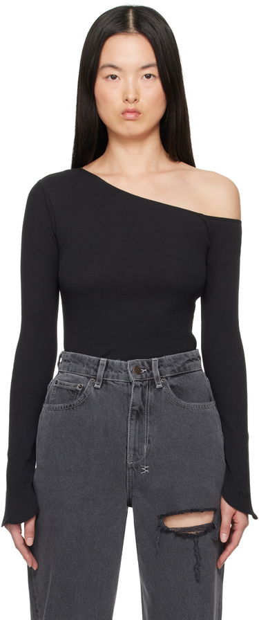 Villapaita Ksubi Ksubi Blessings One Shoulder Ribbed Top Musta | WSP25FT011, 0