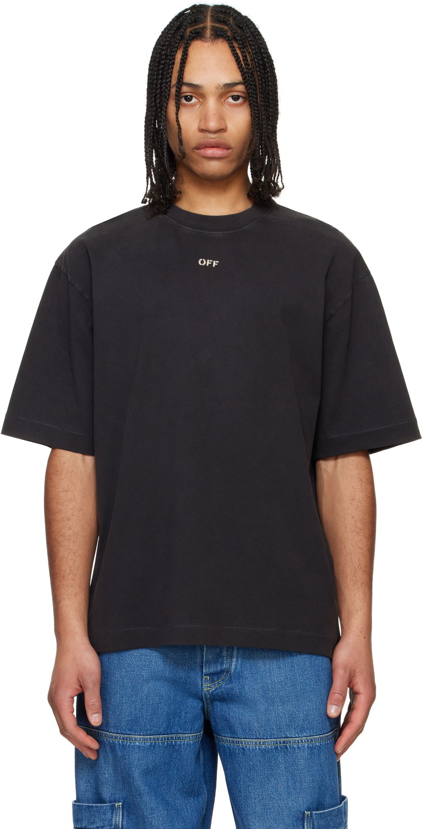T-paita Off-White Off-White Martyrdom Arrow Skate Short Sleeve T-Shirt Musta | OMAA120S25JER00I1361