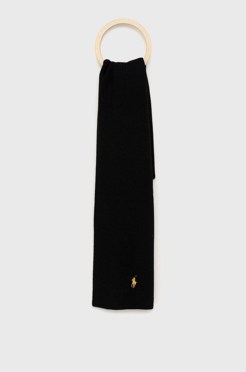 Huivi Polo by Ralph Lauren Polo Ralph Lauren Wool Scarf Musta | 710886136008