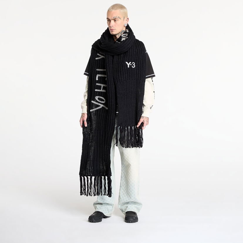 Huivi Y-3 Y-3 Chunk Scarf Universal Musta | JX8302