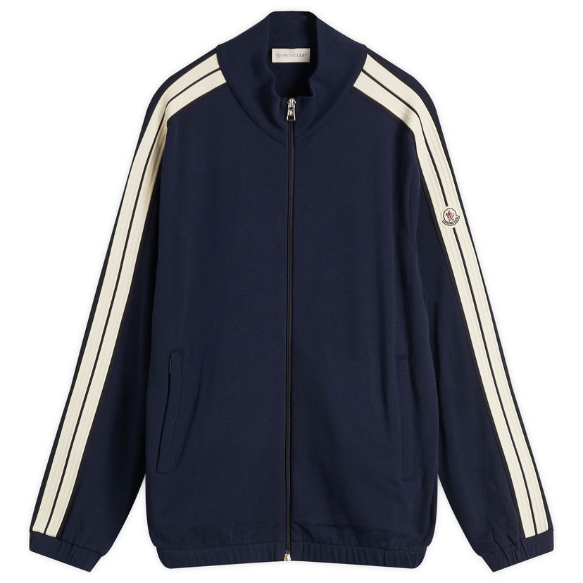 Bomber-takki Moncler Moncler Men's Zip-Up Fleece Sweatshirt Tummansininen | 8G000-47-89AWU-742