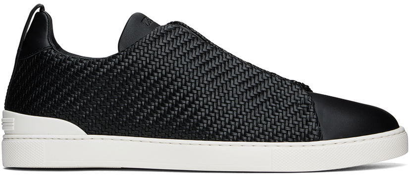 Vaatteet ZEGNA ZEGNA Pelletessuta Leather Triple Stitch Musta | LHSPT-S4665Z-NER