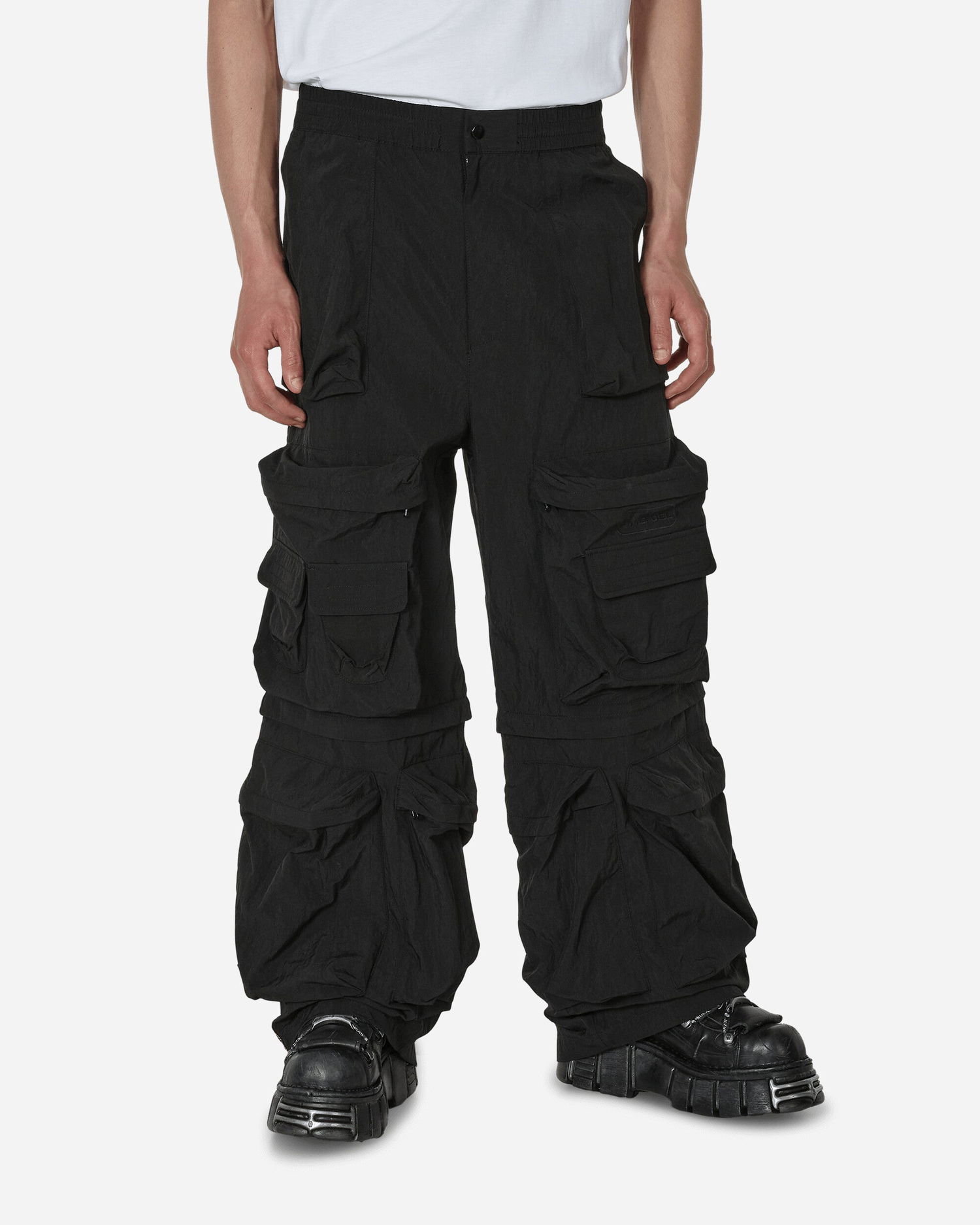 Cargo housut Diesel Wrinkled Nylon Canvas Cargo Pants Musta | A105030HJAE 9XX, 0