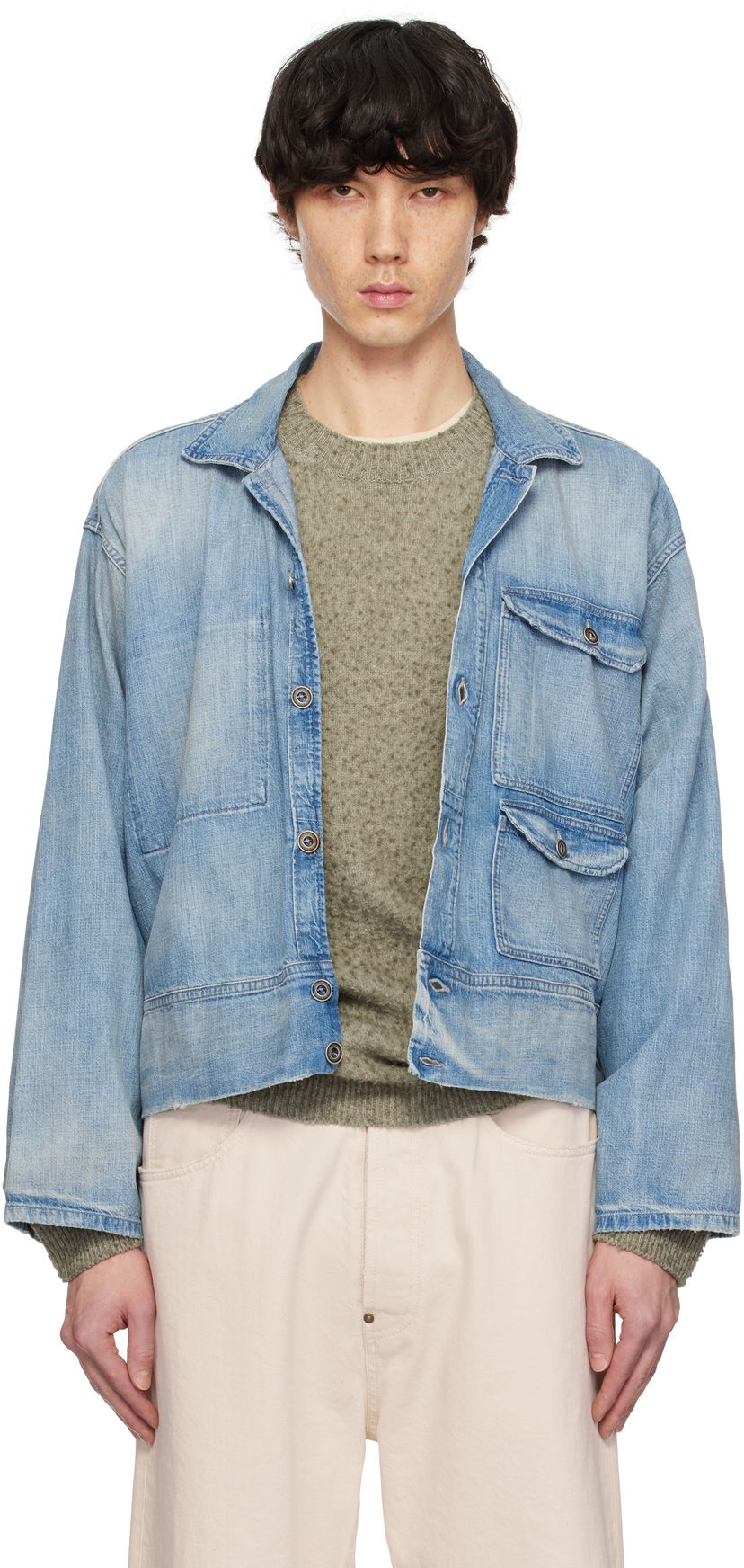 Takki Maison Margiela Maison Margiela Sports Denim Jacket Sininen | S50AM0637 M30021