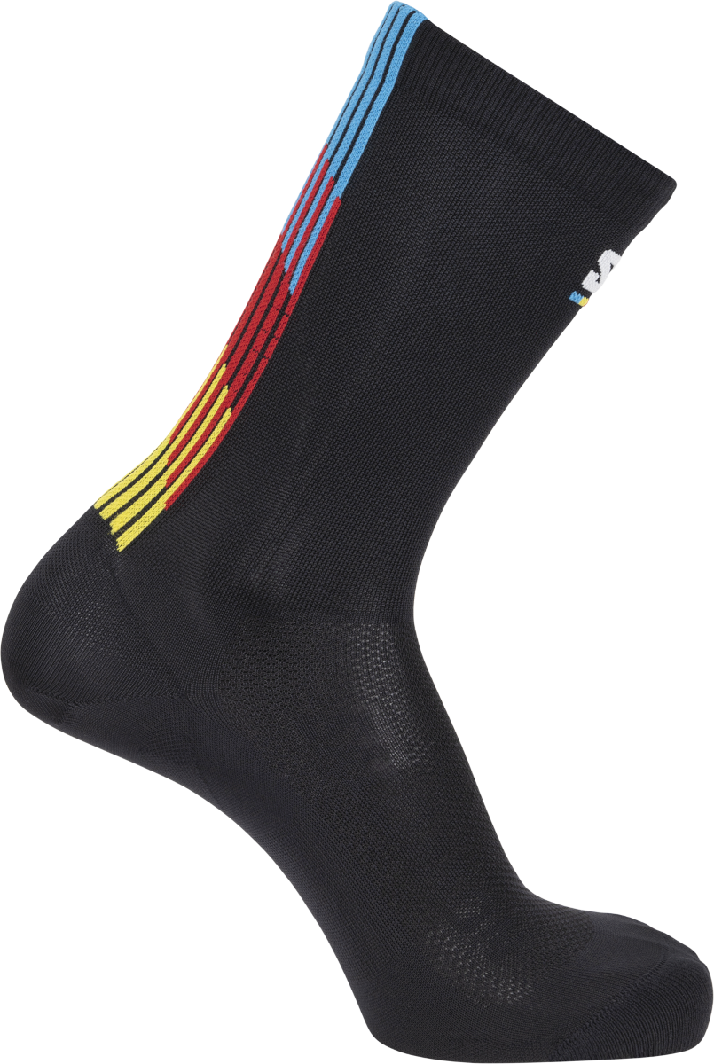 Sukat Salomon Salomon Pulse Race Flag Crew Socks Musta | lc2625-200, 0