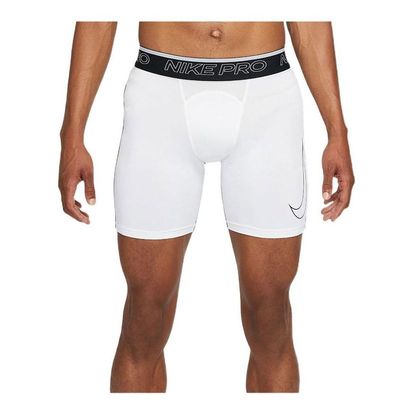 Nyrkkeilijät Nike Pro Dri-FIT Training Elastic Logo Breathable Gym Shorts Valkoinen | DD1918-100