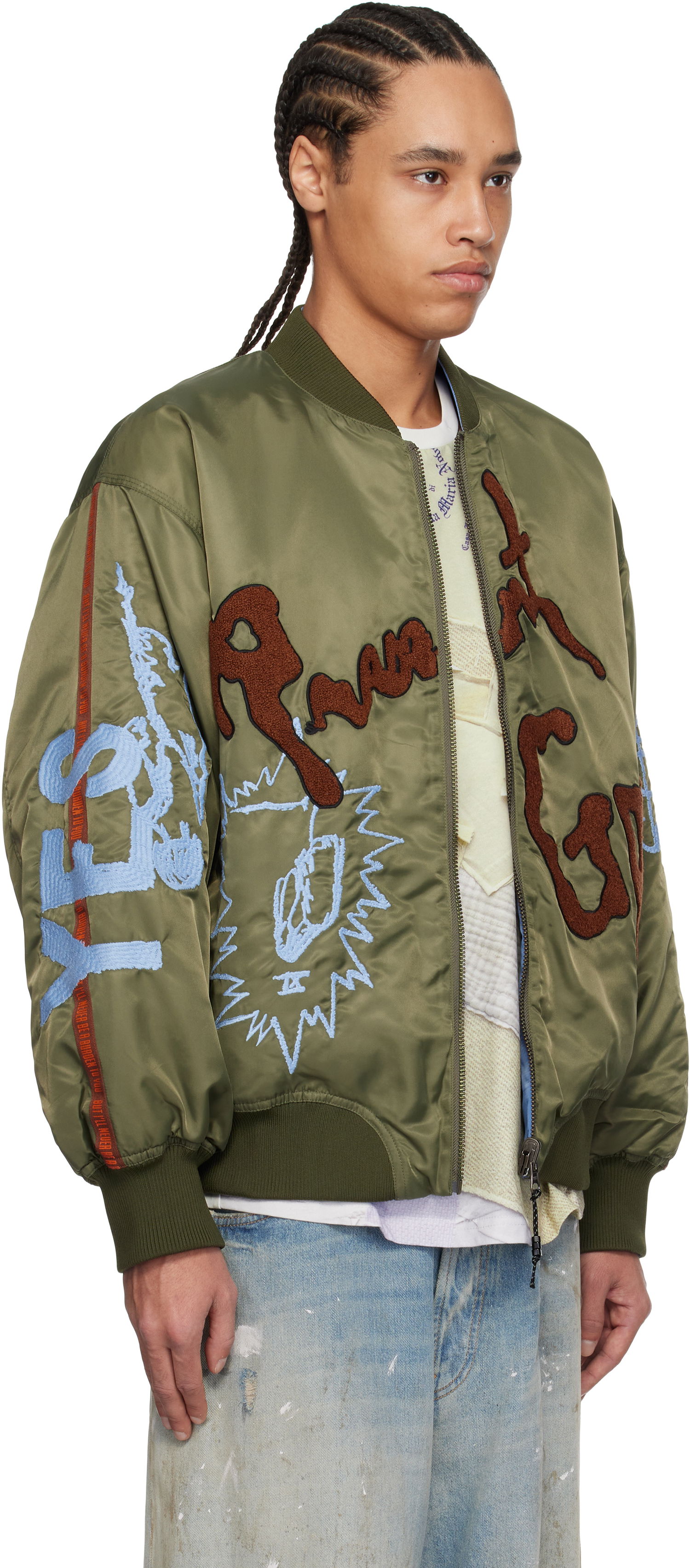 Bomber-takki Perks And Mini Perks and Mini Martine Syms Edition 'Present Goo' Reversible Jacket Vihreä | 39197, 1
