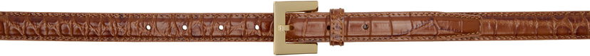 Vyöt Anine Bing ANINE BING Nicola Embossed Leather Belt Ruskea | A-12-10975-BWN1