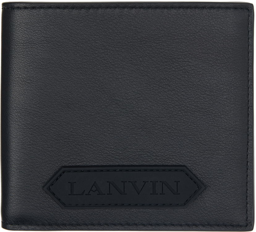 Lompakko LANVIN Rubberized Logo Bifold Wallet Musta | LM-SLSWB3-TOPS-P24