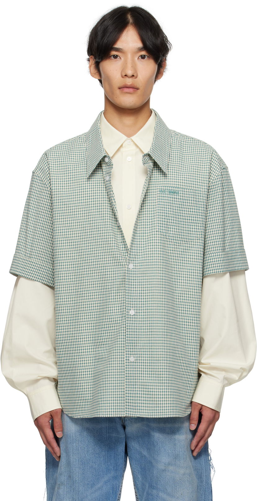 Paita We11done We11done Detachable Sleeves Shirt Vihreä | WD-SH2-25-181-M-BG