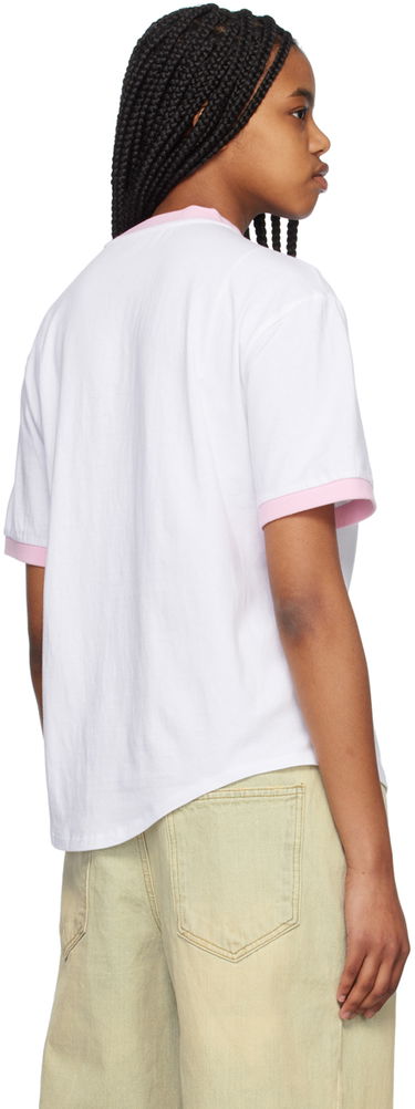 T-paita We11done We11done Crewneck T-Shirt with Rabbit Print Valkoinen | WD-TT1-23-736-U-PK, 2