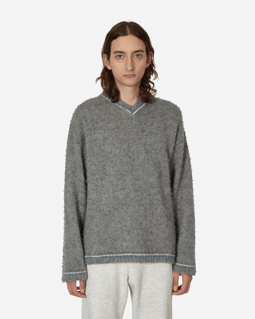 Villapaita ERL Washed V-Neck Sweater Harmaa | ERL05N002 1