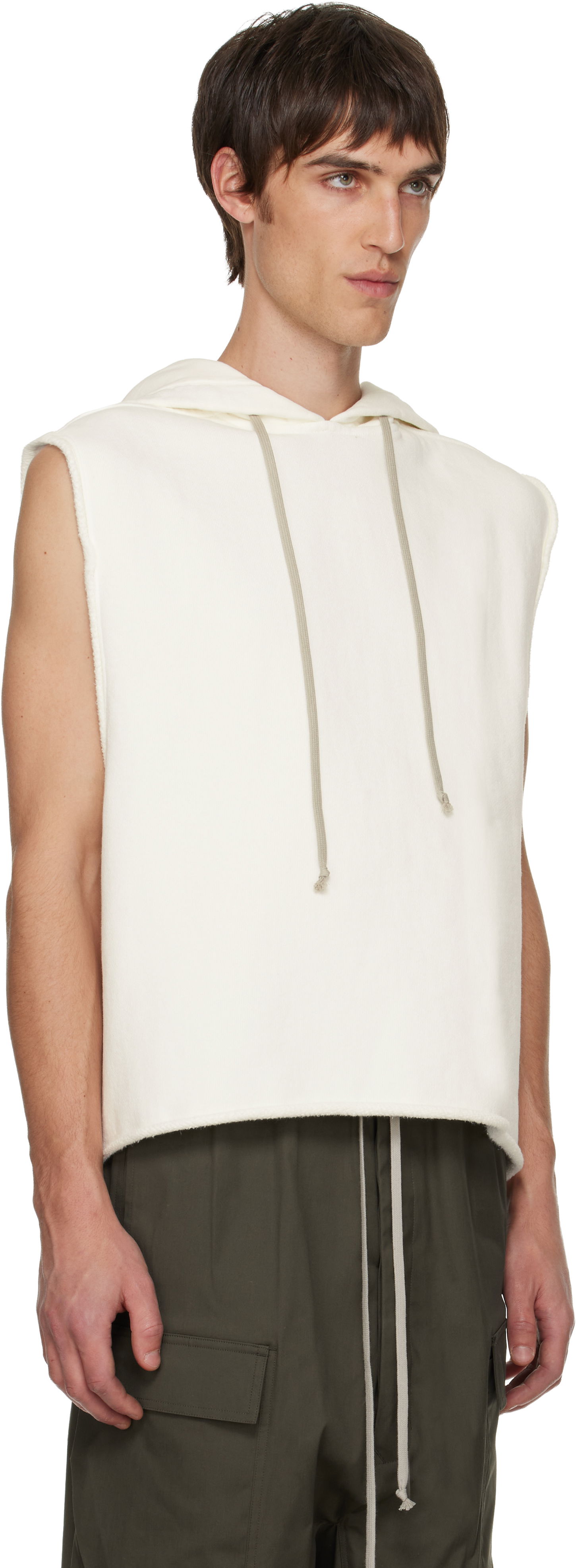 Huppari Rick Owens Rick Owens Concordians Sleeveless Tunic Hoodie Valkoinen | RR02E1503 JTCD, 1