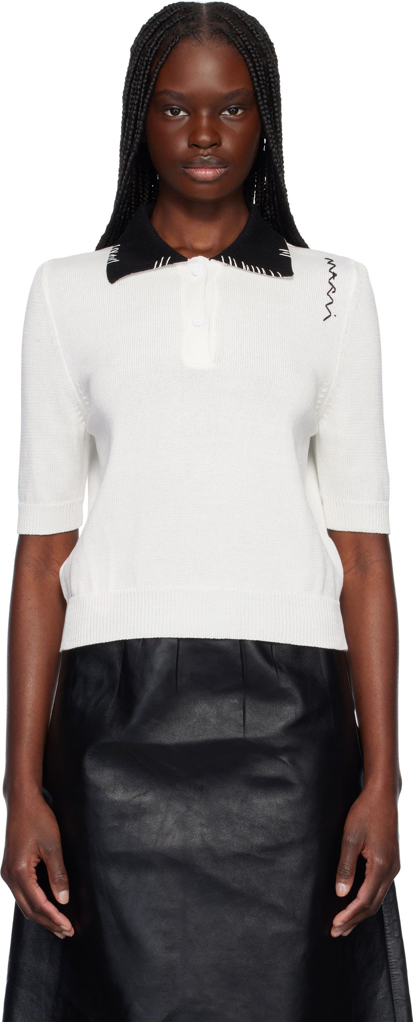 Poolopaita Marni Marni Cotton Polo Valkoinen | POMD0049EQ UFCN54