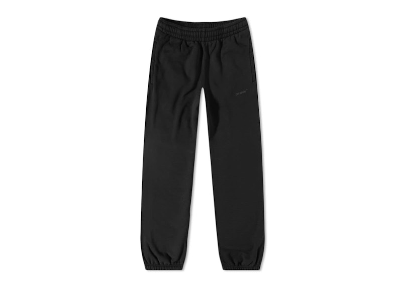 Verryttelyhousut Off-White Diagonal Tab Slim Sweatpants Black/Black Musta | OMCH029C99FLE0011010