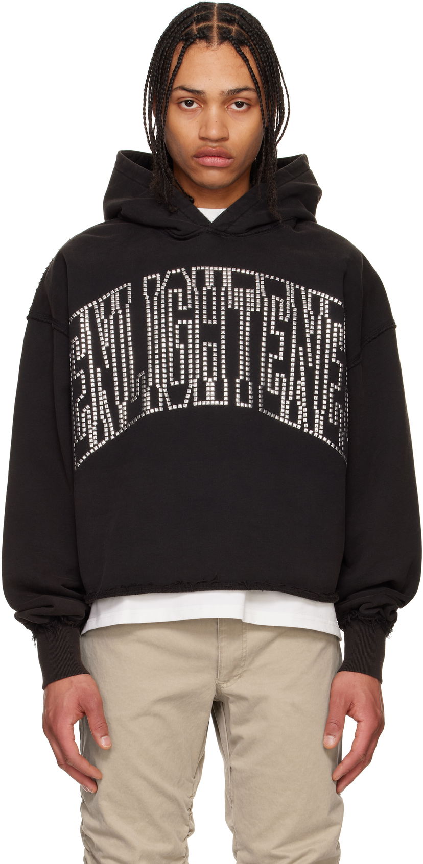Huppari MISBHV MISBHV 'Enlighted' Cropped Hoodie Musta | 250M215
