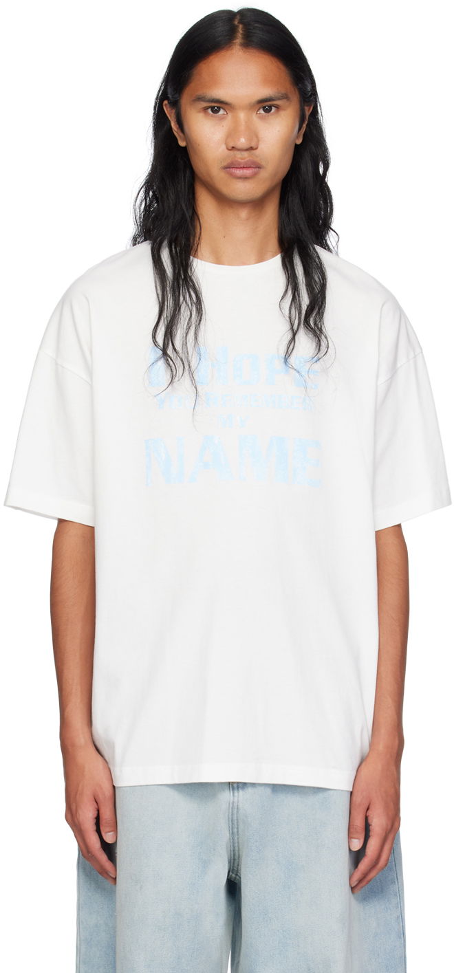 T-paita We11done Lettering T-Shirt Valkoinen | WD-TT2-24-760-U-WH