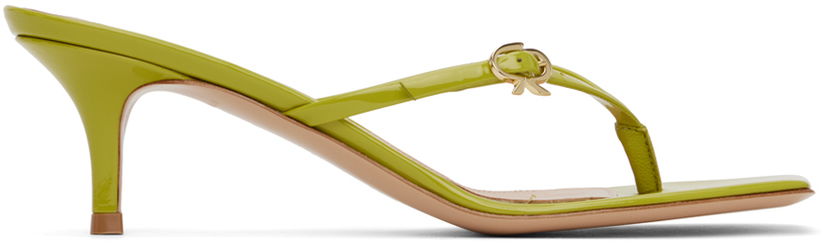 Asusteet Gianvito Rossi Gianvito Rossi Ribbon Thong Heeled Sandals Vihreä | G15320.55RIC.VER