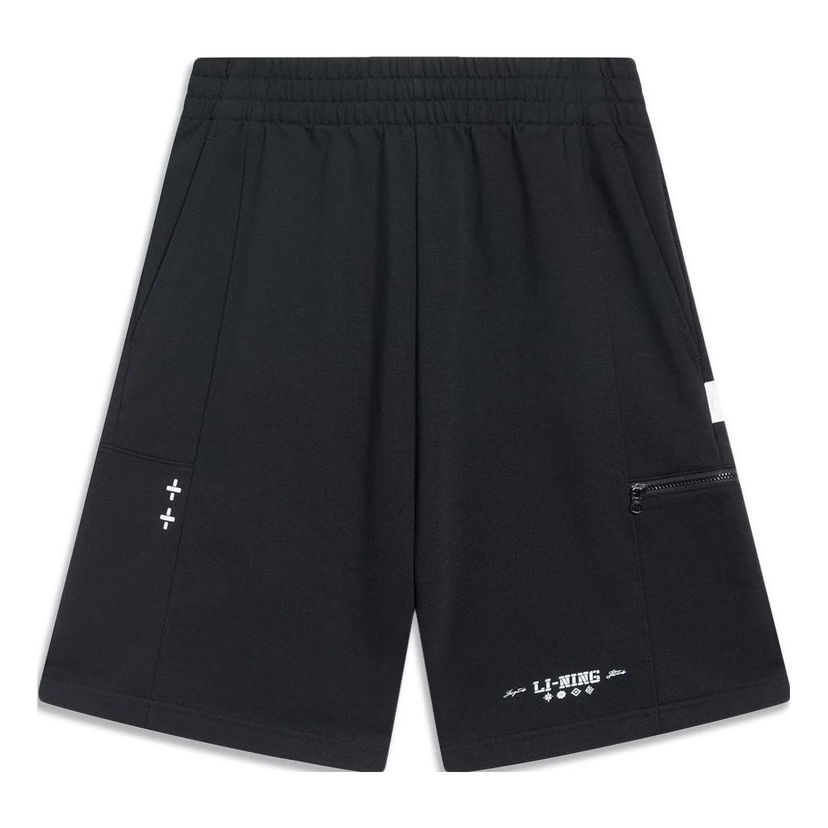 Shortsit Li-Ning Graphic Shorts Musta | AKST417-2