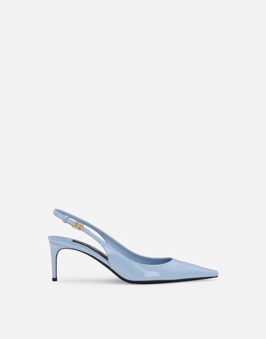 Tennarit ja kengät Dolce & Gabbana Polished Calfskin Slingbacks Sininen | CG0805A103780789, 0
