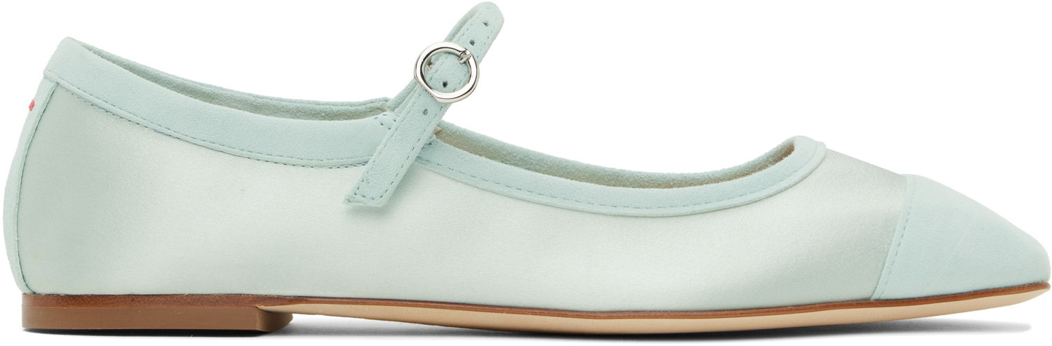 Vaatteet Aeyde Aeyde Uma Satin Toe-Cap Ballerina Flats Turkoosi | A11-FL-RKLS08FL169-SS25-1017-067, 0