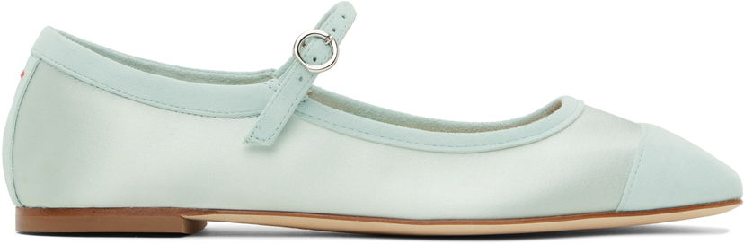 Vaatteet Aeyde Aeyde Uma Satin Toe-Cap Ballerina Flats Turkoosi | A11-FL-RKLS08FL169-SS25-1017-067