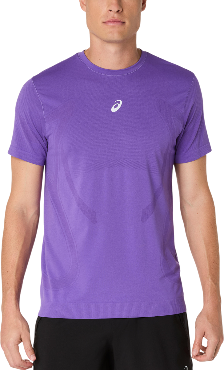 T-paita Asics Road Seamless Short Sleeve T-Shirt Violetti | 2011d355-500