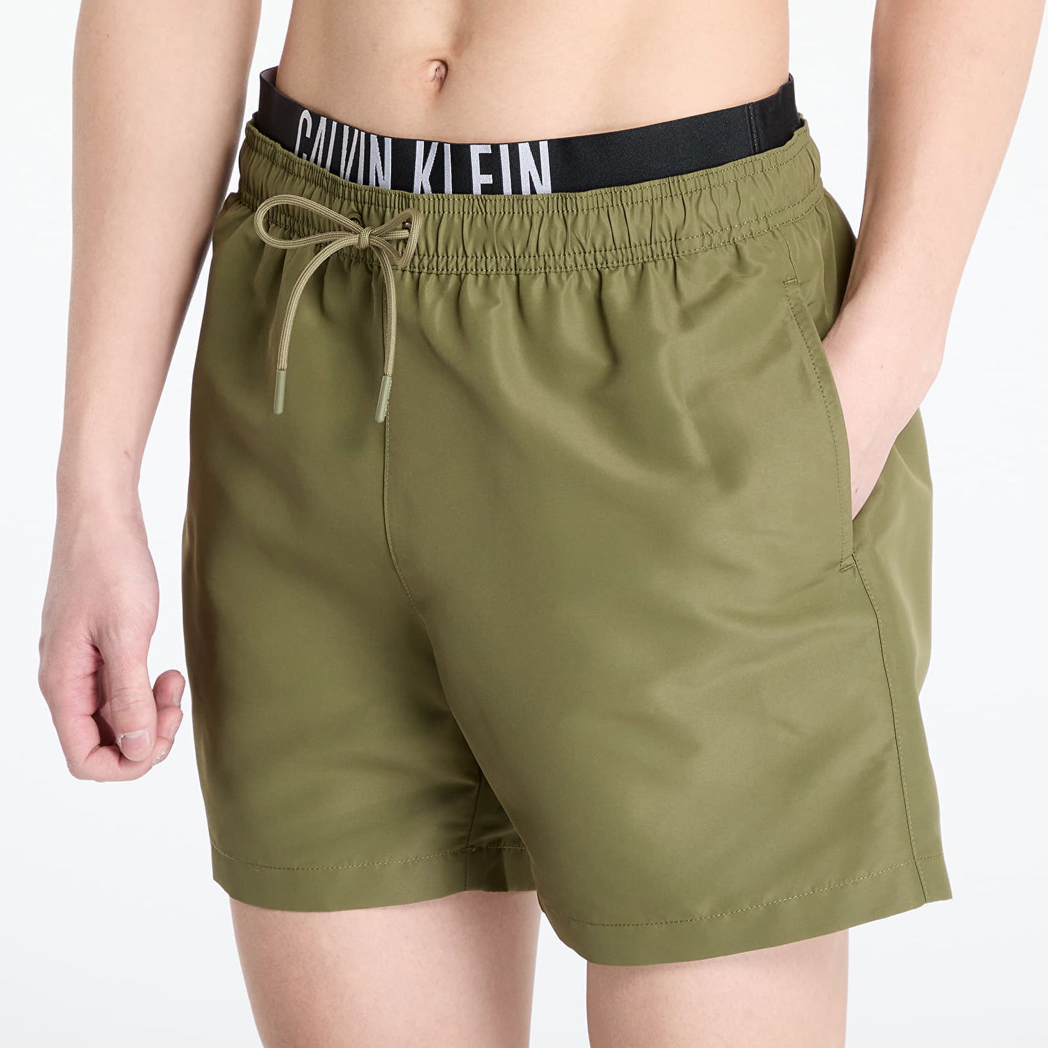 Uimapuvut CALVIN KLEIN Calvin Klein Jeans Medium Double WB Boardshorts Vihreä | KM0KM01093 LB6, 1