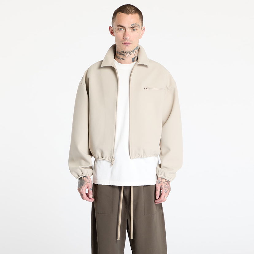 Takki Fear of God Fear of God Essentials Bonded Canvas Zip-Up Jacket Beige | 202SP258061F-198