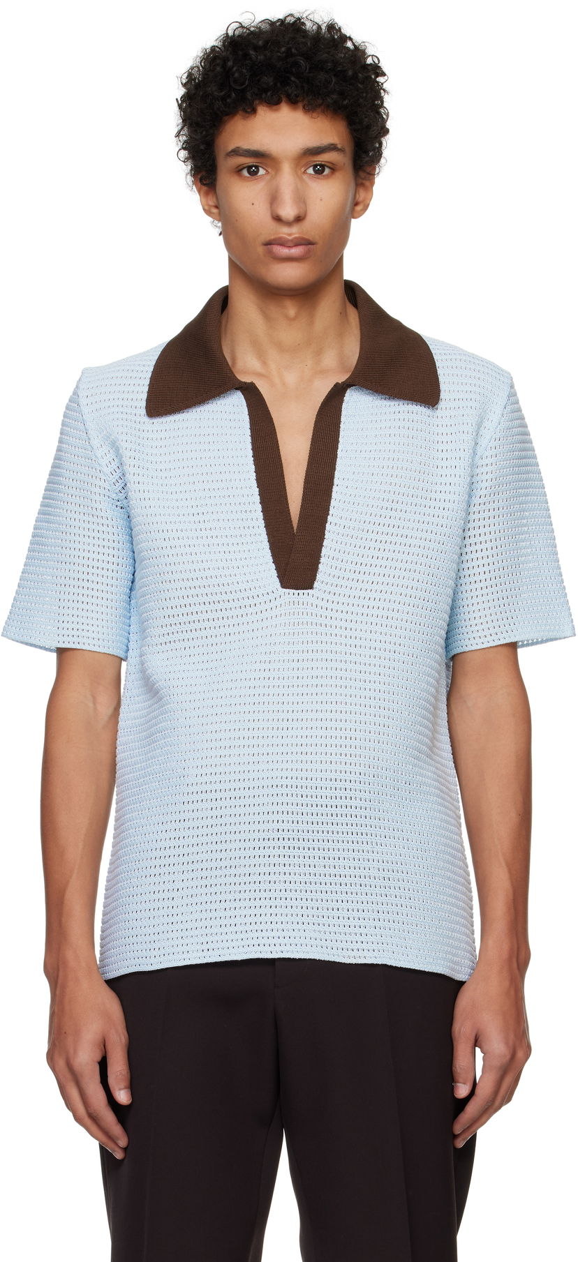 Villapaita Jil Sander Jil Sander Knitted Polo Sininen | J22GL0113_J15434