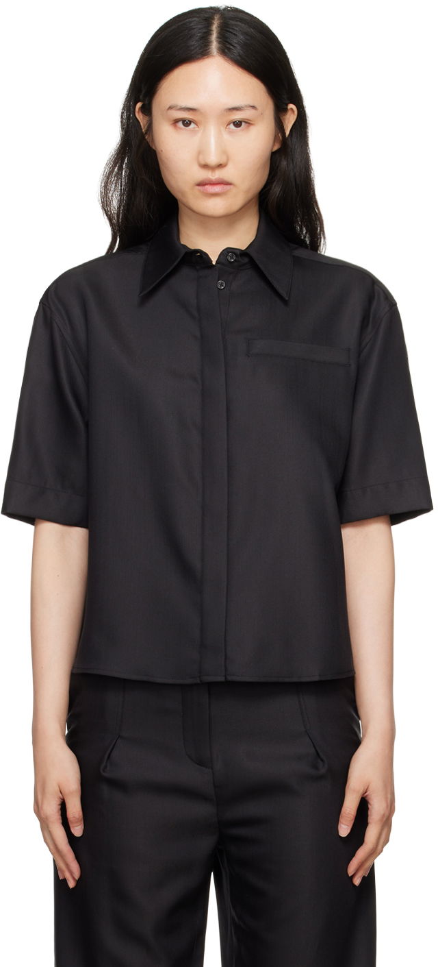 Paita Loulou de Saison Loulou de Saison Idana Short Sleeve Shirt Musta | IDANA