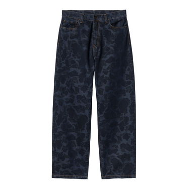 Jeans Carhartt WIP Relaxed Fit Printed Cotton Canvas Pants Sininen | I033755_3, 4