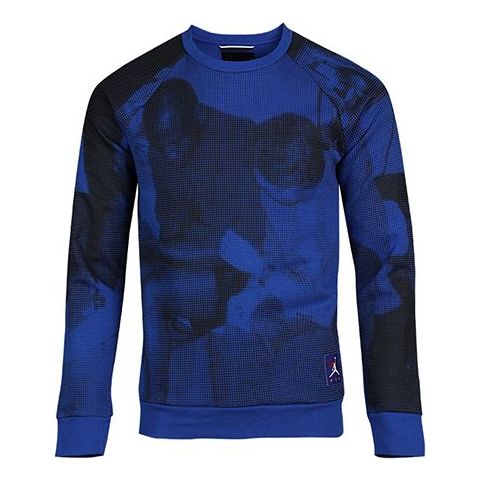 Villapaita Jordan Jordan Fleece Printed Crewneck Sininen | BQ1384-423