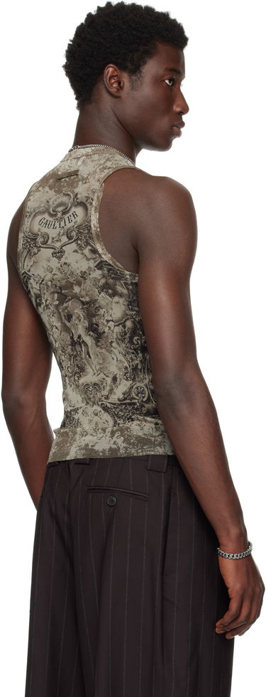 Tankkitoppi Jean Paul Gaultier Jean Paul Gaultier Oversized Medallion Tank Top Vihreä | 25/03-W-TO304-M006P-6965, 2