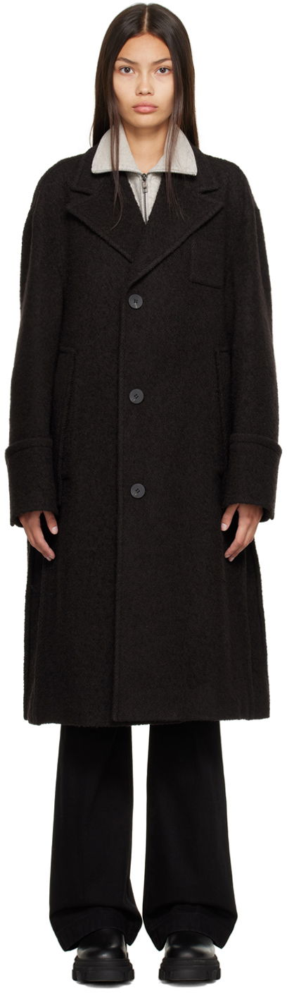 Takit WOOYOUNGMI WOOYOUNGMI Single Breasted Coat Musta | W223HC06
