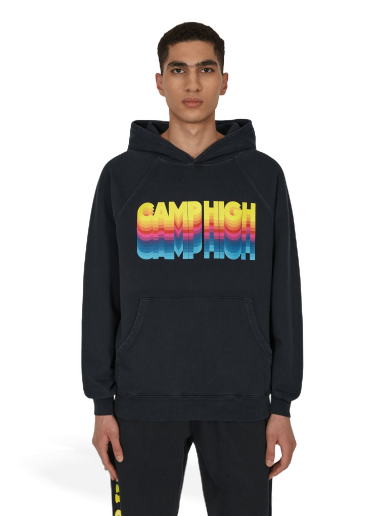 Huppari Camp High High Vibrations Hoodie Musta | CHVIBHOOD VINTAGEBLACK