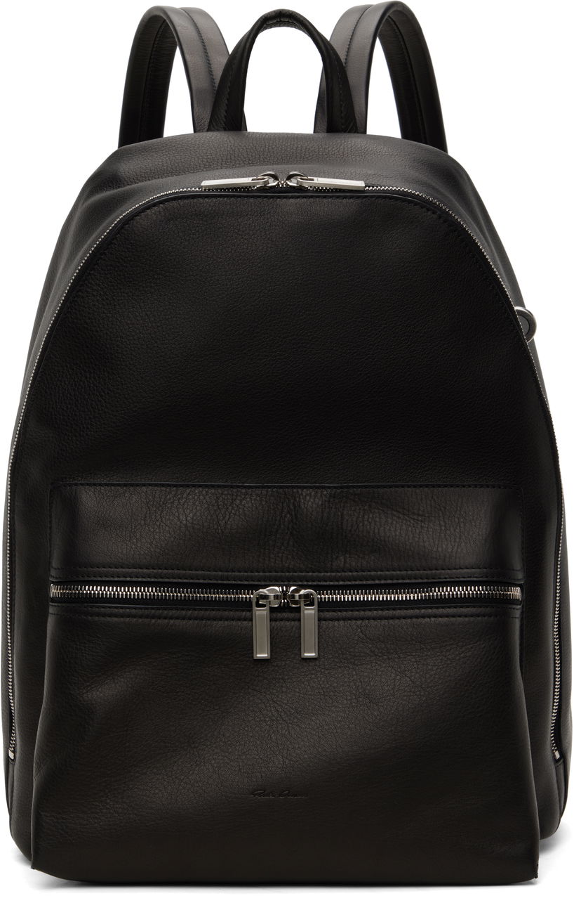 Reppu Rick Owens Rick Owens Hollywood Leather Backpack Musta | RA01E0671 LCN