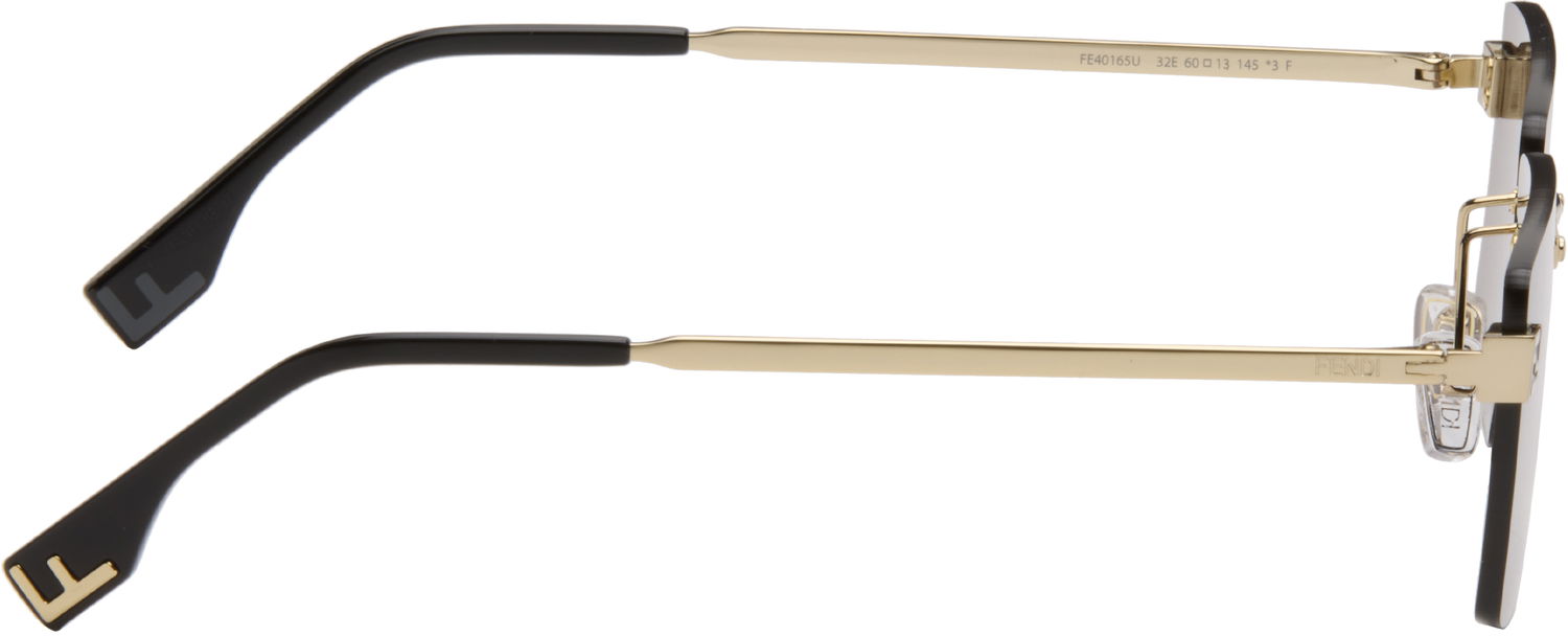 Aurinkolasit FENDI Sky Rectangular Rimless Sunglasses Ruskea | FE40165UM6032E 840126860023, 1